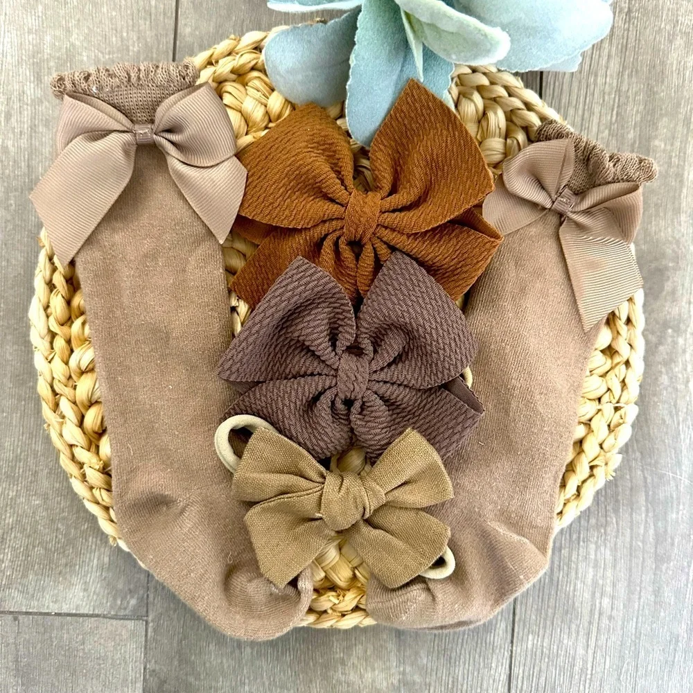 Baby Girl boho socks & hair pieces headband baby girl 0-12 months